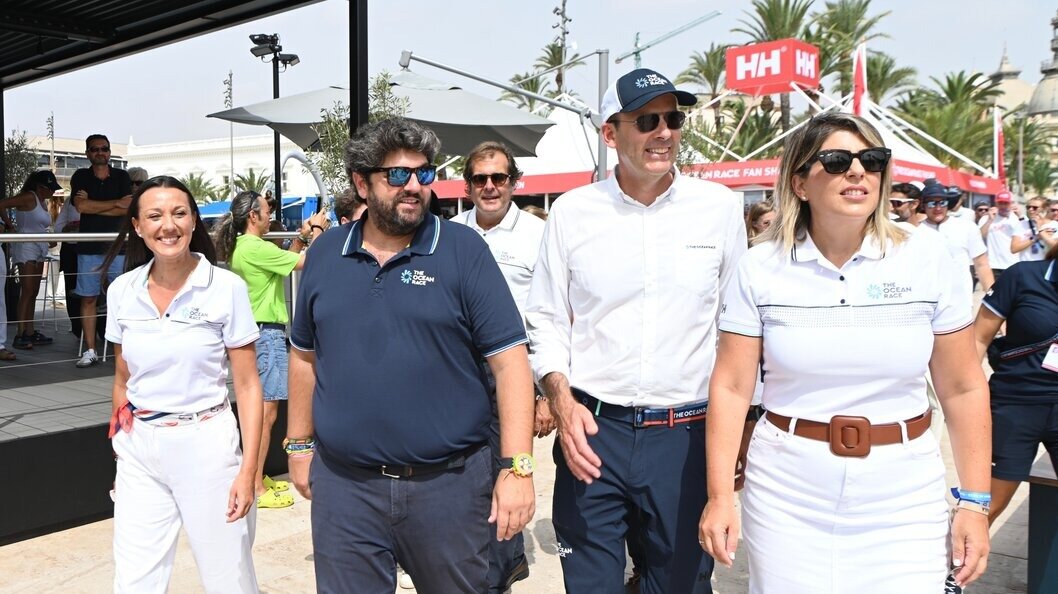 El presidente de la Comunidad, Fernando López Miras, en el cierre de de The Ocean Race Europe en Cartagena. (CARM)