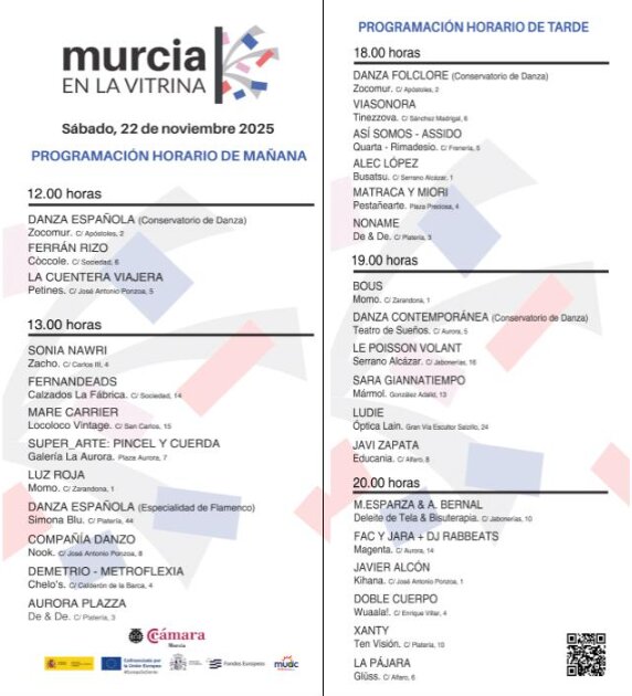 Programa de 'Murcia en la Vitrina'. (Cámara de Comercio de Murcia)
