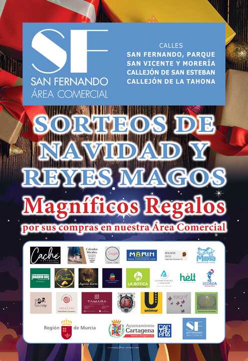Cartel del sorteo del área comercial San Fernando de Cartagena. (Ayuntamiento de Cartagena)