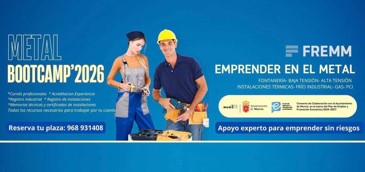 Cartel del programa Metal Bootcamp 2026. (Ayuntamiento de Murcia)