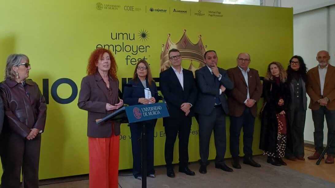 La directora general del SEF, Pilar Valero, durante su intervención en el 'Employer Fest'. (CARM)