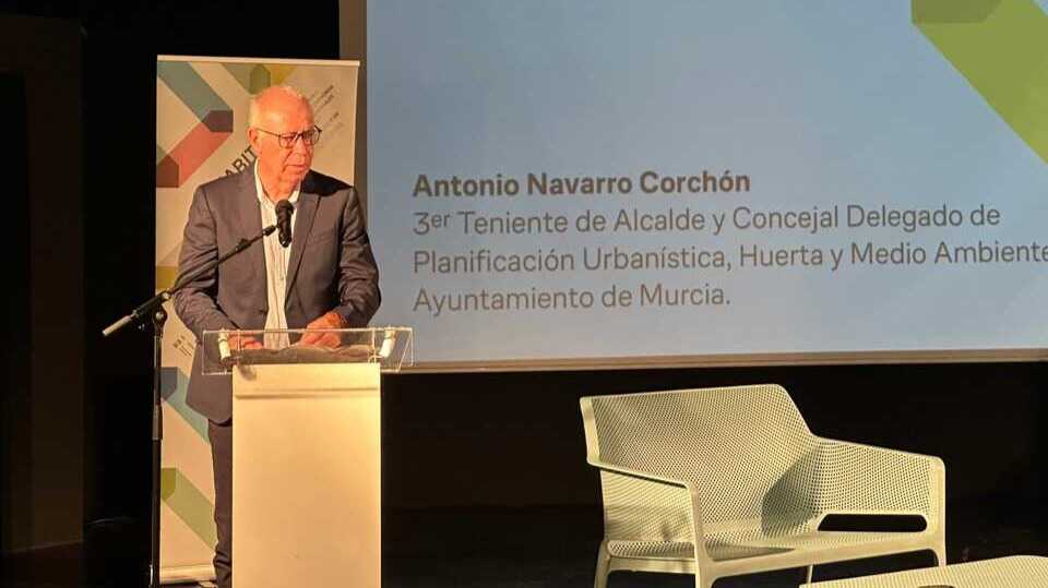 Intervención del concejal de Planificación Urbanística, Antonio Navarro. (Ayuntamiento de Murcia)