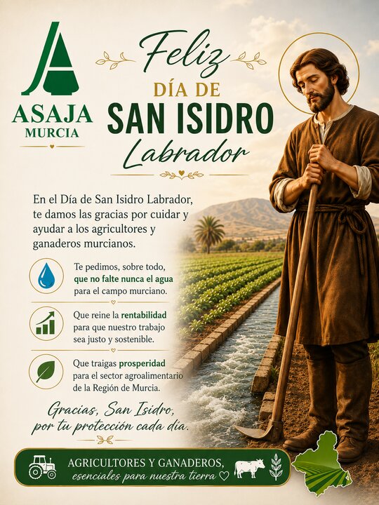 Imagen de Asaja por el día de San Isidro. (Asaja Murcia)