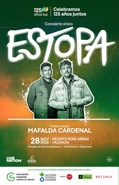Cartel del concierto de Estopa por el 125 aniversario de Iberdrola. (Iberdrola)
