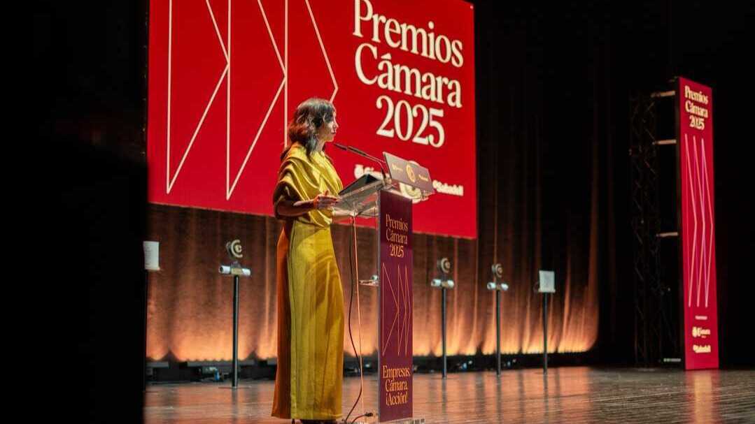 Intervención de la presidenta de la Cámara de Murcia, Miryam Fuertes, en la Noche de la Economía Murciana del año 2026. (Cámara de Comercio de Murcia)