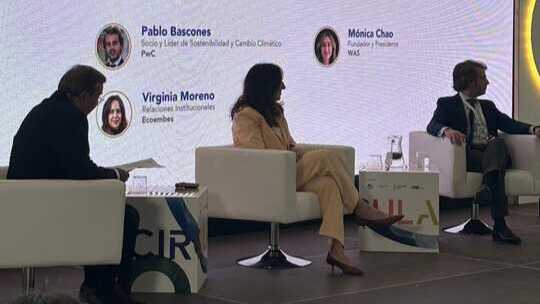 Participación de Pablo Bascones, socio responsable de Sostenibilidad y Cambio Climático de PwC España, en el foro Circularmente. (PwC)